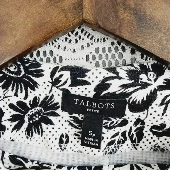 Talbots‎ mock neck floral printe textured tank top women's S/P - Picture 5 of 7